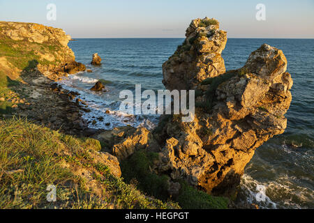 Generali beach all'alba. Regionale Karalar landscape park in Crimea. Foto Stock