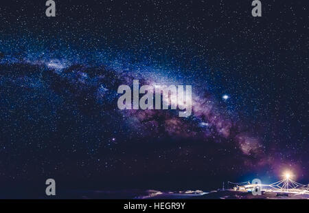 Via Lattea in Antartide Foto Stock