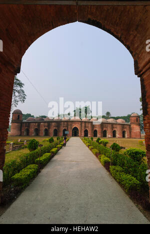 Bagerhat: Shait Gumbad - Moschea (Sixty-Pillars Moschea), Khulna Division, Bangladesh Foto Stock