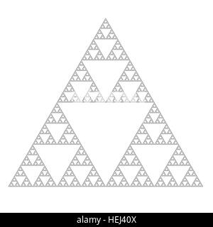 Il Sierpinski Triangle, fractal forma iterata Foto Stock