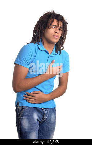 Razza mista teen boy Foto Stock