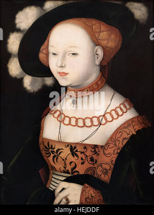 Hans Baldung Grien (1484/85-1545), il Ritratto di una donna, 1530. Retrato de una dama. Olio su pannello. Inv. 28 Foto Stock