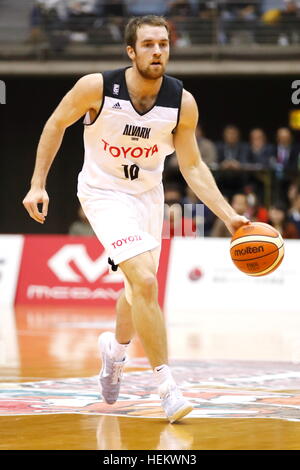 Zack Baranski (Alvark), 23 dicembre 2016 - Basket : 2016-17 B.LEAGUE Prima Divisione corrispondenza tra Kawasaki Brave Thunders 87-70 Alvark Tokyo team a Todoroki Arena di Kanagawa, Giappone. (Foto di Sho Tamura/AFLO SPORT) Foto Stock