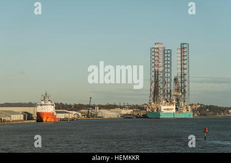 Porto di Dundee, Dundee,Scozia,UK, Foto Stock