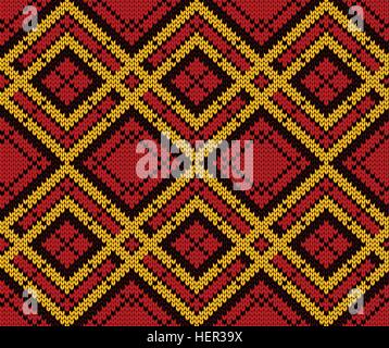 Seamless knitting pattern del vettore Illustrazione Vettoriale