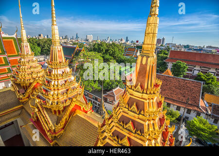 Wat Ratchanatdaram a Bangkok, in Thailandia. Foto Stock