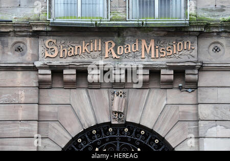 Shankill Road missione in Belfast Foto Stock