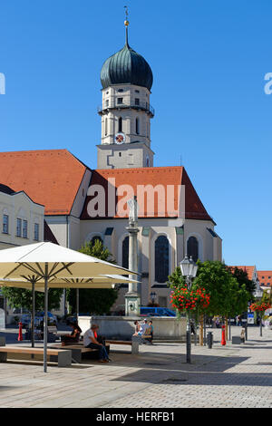 Chiesa parrocchiale di Santa Maria Assunta, Schongau, Alta Baviera, Baviera, Germania Foto Stock