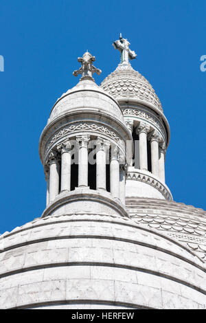 La Basilique du Sacré Coeur de Montmartre, cupole del Sacre Coeur cattedrale, Montmartre, Parigi, Ile-de-France, Francia Foto Stock