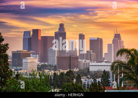 Los Angeles, California, Stati Uniti d'America skyline del centro. Foto Stock
