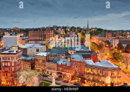 Macon, GEORGIA, STATI UNITI D'AMERICA skyline del centro. Foto Stock