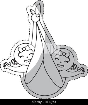 Baby doccia immagine dell'icona Illustrazione Vettoriale
