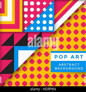 Vettore vettore colorato astratto pop art sfondo decorazione minimal design Illustrazione Vettoriale