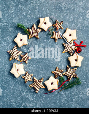 Ghirlanda di biscotti di Natale Foto Stock