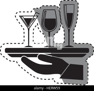 Tazza di vetro di vino Illustrazione Vettoriale