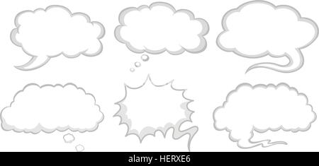 Diversi design di fumetti illustrazione Illustrazione Vettoriale