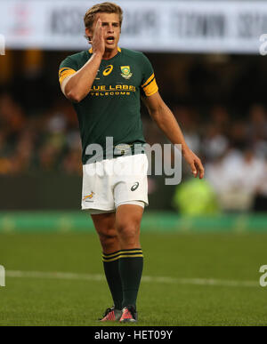 DURBAN, Sud Africa - 08 ottobre: Patrick Lambie del Sud Africa durante il campionato di rugby match tra il Sud Africa e Nuova Zelanda a crescere Foto Stock