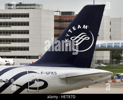 Sky Team aereo Aeroporto Roissy Charles de Gaulle Paris Francia France Foto Stock