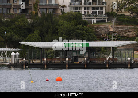 Posizione neutrale Bay Wharf su Sydney's della North Shore inferiore. Foto Stock