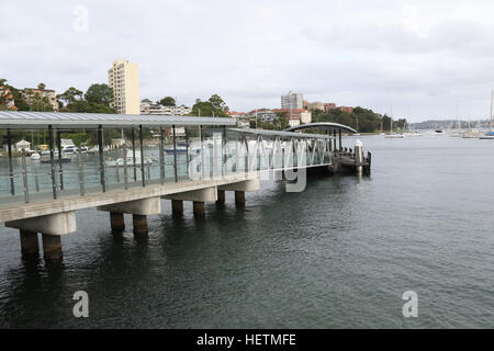 Posizione neutrale Bay Wharf su Sydney's della North Shore inferiore. Foto Stock