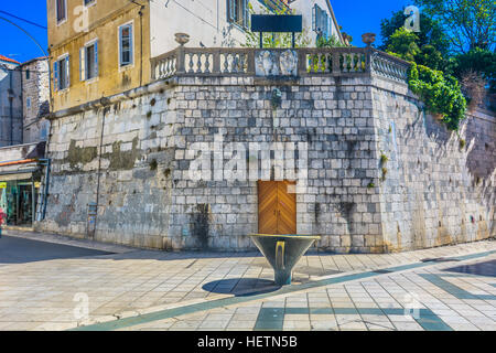 Fontana figa in citta di Spalato, Croazia. Foto Stock