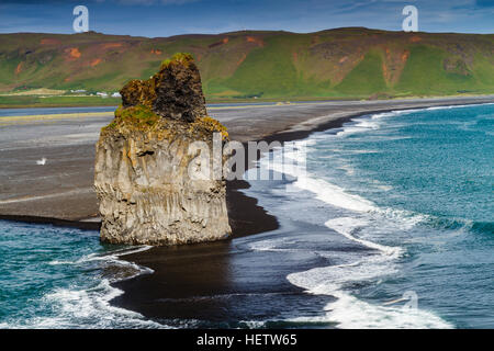 Dyrholaey beach. L'Islanda, Europa Foto Stock