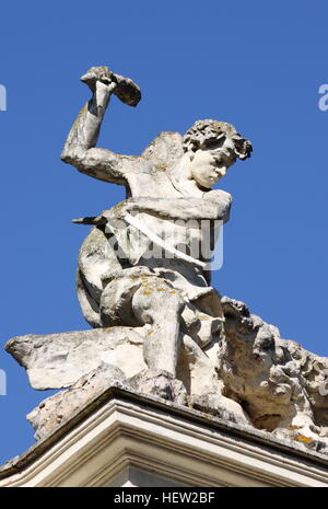 Statua del Rinascimento nel parco di Villa Borghese a Roma, Italia Foto Stock