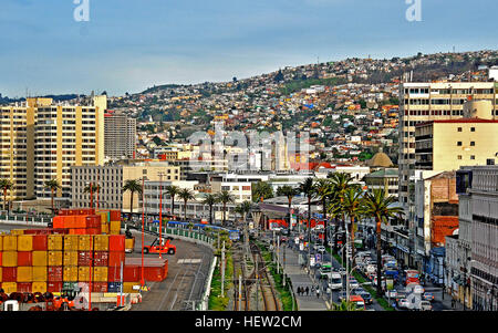 Errázuriz avenue Valparaiso Cile Foto Stock