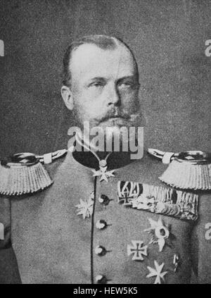 Il principe Friedrich Wilhelm Nikolaus Albrecht di Prussia, 8 maggio 1837 - 13 settembre 1906, generale prussiano maresciallo di campo, Herrenmeister, Gran Maestro dell'Ordine di San Giovanni, reggente del ducato di Brunswick dal 1885., immagine dal 1895, digitale migliorata Foto Stock