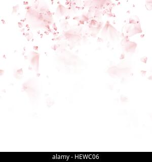 Rosa battenti petali di sakura. EPS 10 Illustrazione Vettoriale