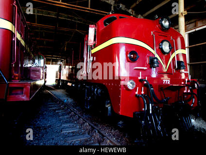 Dg 772 (TMS numero 2255, precedentemente noto come Dh 772) è la trazione Diesel monomarca del gruppo locomotore. Si tratta di una di una classe di quaranta due locomotori che sono stati costruiti dagli inglesi Electric Company del Regno Unito, in collaborazione con la fonderia Vulcan e Robert Stephenson &AMP; Biancospino Ltd. Introdotti in Nuova Zelanda nel 1955 come Dg e Dh classi, erano l'Isola del Sud del primo diesel locomotive elettriche e aggiunto a diverse classi esistenti che erano già al lavoro nell'Isola del nord. La Dg locomotive sono alimentati dalla English Electric 6SRKT Mk 2 motore diesel a 6 cilindri in linea a Foto Stock