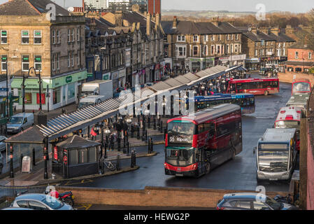 La stazione degli autobus di Harrogate North Yorkshire. Foto Stock