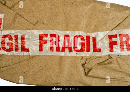 pacchetto fragile Foto Stock