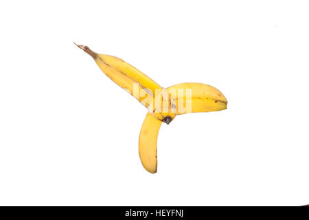 La buccia di banana isolato Foto Stock