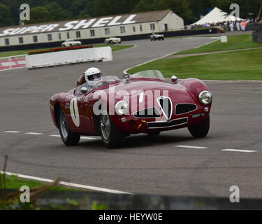 Christopher Mann, Alfa Romeo Disco Volante, Freddie Marzo Memorial Trophy, Sport Racing Cars, Goodwood 2016, 2016 classic cars, Goodwood, andare Foto Stock