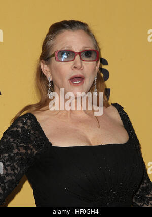 Los Angeles, Ca, Stati Uniti d'America. 25 gennaio, 2016. Carrie Fisher alla ventunesima edizione SAG Awards Press Room a Los Angeles, la California il 25 gennaio 2015 . © Faye Sadou/media/punzone Alamy Live News Foto Stock