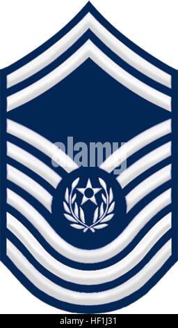 Il Chief Master Sergeant of the Air Force dell'USAF E9 ha servito come consulente senior, fornendo leadership e guida al personale arruolato dal 1967 al 1991. Foto Stock