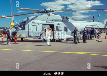 Elicottero sul display su un air show Foto Stock