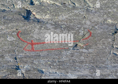 Petroglifi svedese in Norrkoping Foto Stock