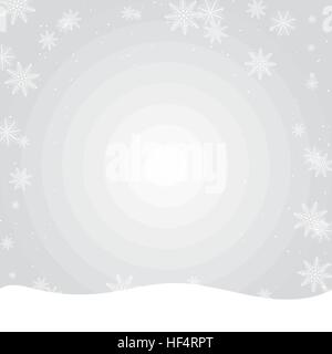 Argento inverno sfondo astratto. Sfondo di Natale con i fiocchi di neve. Vettore. Illustrazione Vettoriale