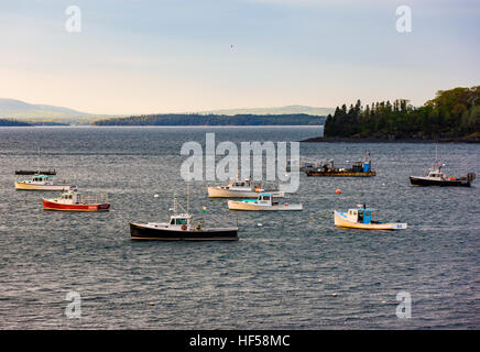 Barche da pesca, Bar Harbor, Maine, Stati Uniti d'America Foto Stock