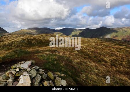 Ombre sul Troutbeck fells Foto Stock