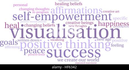 Visualizzazione parola cloud su uno sfondo bianco. Illustrazione Vettoriale