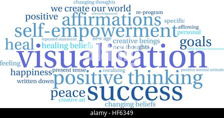 Visualizzazione parola cloud su uno sfondo bianco. Illustrazione Vettoriale