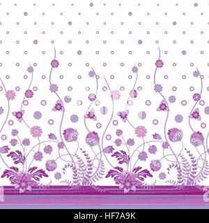 Verticale modelli senza giunture raccolta con texture floreali per i vestiti, biancheria, Bridal, il giorno di San Valentino, biglietti di auguri o di inviti di compleanno, tessuto o carta di stampa. Illustrazione Vettoriale