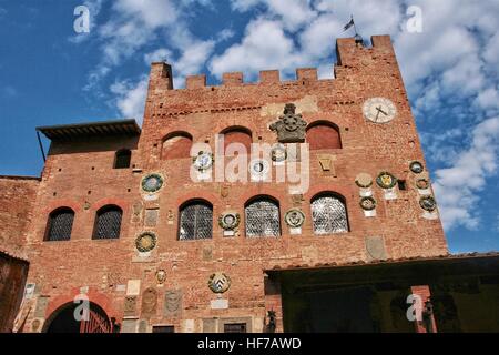 Il Palazzo Pretorio di Certaldo Alto, Italia Foto Stock