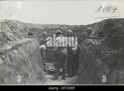 Mortaio da 22 cm al corpo ottomano, installazione, prima guerra mondiale, Europeana Collections 1914-1918 Foto Stock
