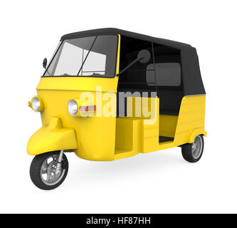 Giallo Auto Rickshaw Foto Stock