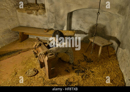 Foltermuseum, Burg, Loket, Tschechien, museo della tortura, castello, Cechia Foto Stock