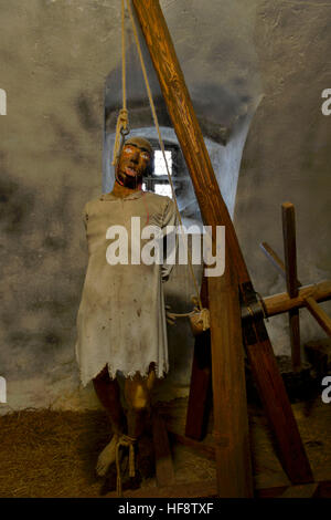 Foltermuseum, Burg, Loket, Tschechien, museo della tortura, castello, Cechia Foto Stock
